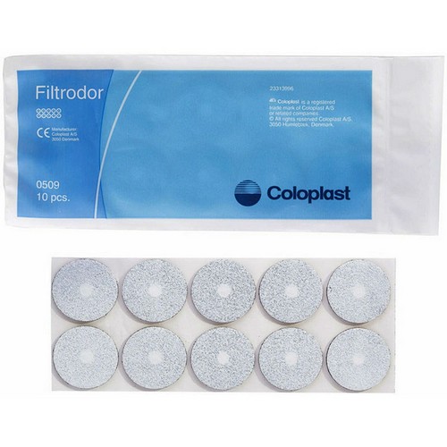 Фильтр для калоприемников Coloplast Filtrodor (10 шт/уп). Артикул 509